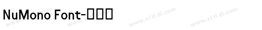 NuMono Font字体转换